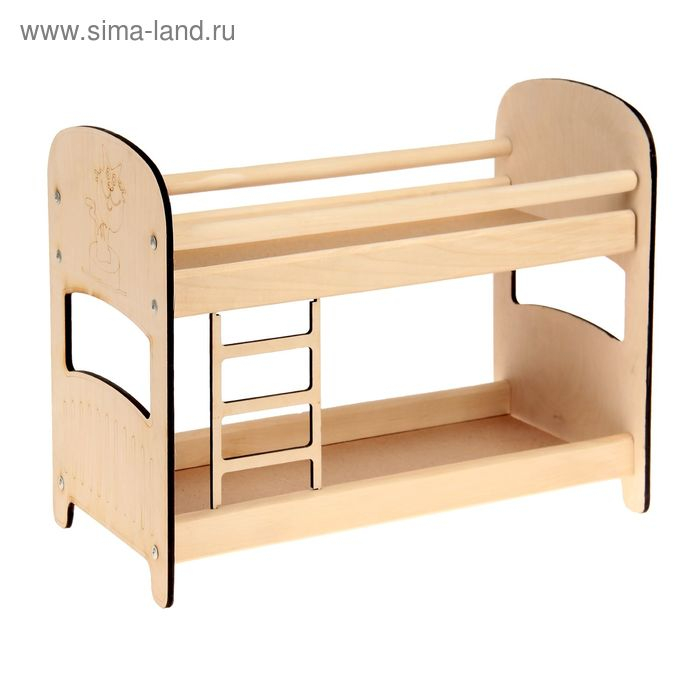 Кроватка классическая №3 &laquo;2-х ярусная&raquo;, с постельным бельём