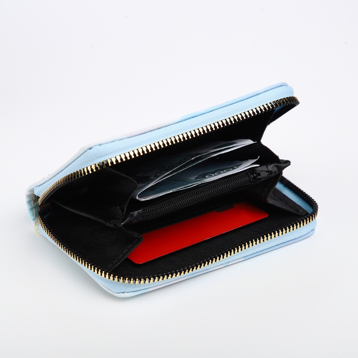 Кошелёк детский на молнии &laquo;Выбражулька&raquo;, цвет голубой