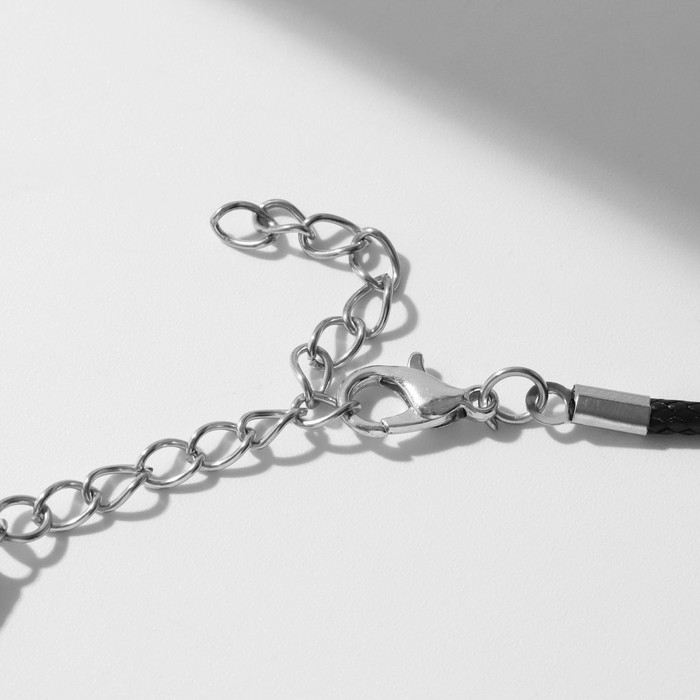 Кулон на шнурке &laquo;Для фото&raquo; овал с цветами, цвет золото на чёрном шнурке, 45 см