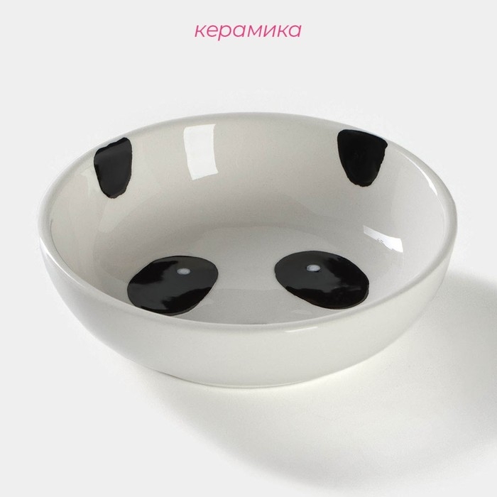 Салатник Доляна &laquo;Панда&raquo;, 250 мл, d=13 см, цвет белый