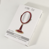 Зеркало на ножке &laquo;Овал&raquo;, двустороннее, зеркальная поверхность 13,5 &times; 16,5 см, цвет МИКС