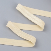 Косая бейка, эластичная, 15 мм &times; 50 &plusmn; 1 м, цвет бежевый