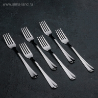 Вилка столовая &laquo;Уют&raquo;, длина 20 см, толщина 1,8 мм, цвет серебряный