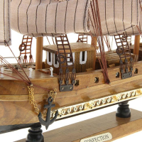 Корабль сувенирный средний &laquo;Астрильд&raquo;, борта светлое дерево, паруса бежевые, 48,5х44х8 см