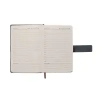 Ежедневник недатированный формат А5, с хлястиком, 128л, линия, пвх, Серый