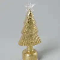 Фигура светодиодная "Елочка золотистая", 1 LED, 15х6 см, от бат. 3xAG13, Т/БЕЛЫЙ