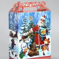 Подарочная коробка новогодняя &laquo;Золотая рыбка&raquo; 14&times;6&times;21 см