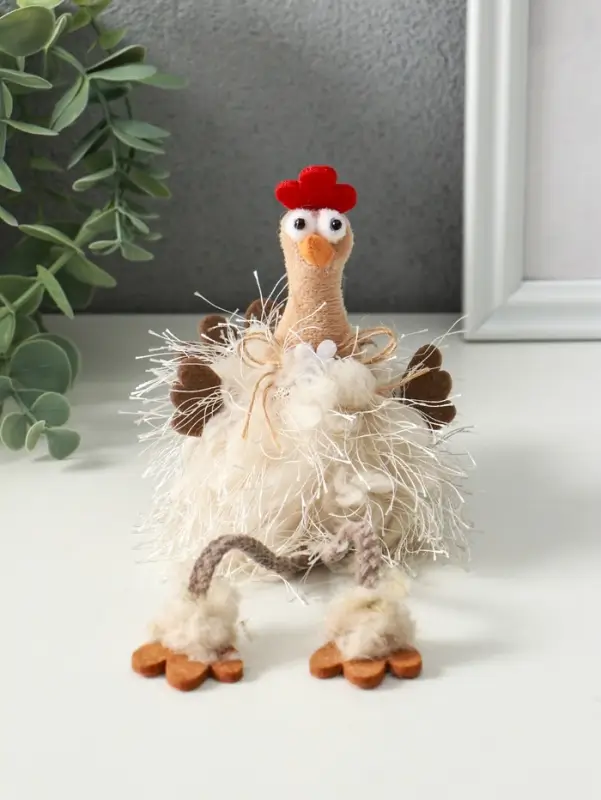Сувенир  "Пушистая курочка" 7х5х17 см