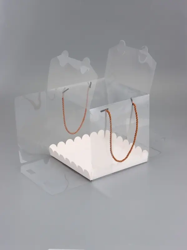 Кондитерская упаковка под рулет, белая 20 х20 х 20 см