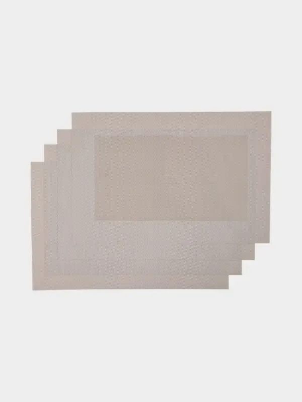 Набор салфеток сервировочных Доляна "Уют" 4 шт, 45х30 см, цвет бежевый