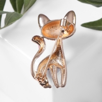 Брошь &laquo;Кошка&raquo; расписная, цветная в золоте