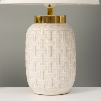 Настольная лампа "Рогожка" 1х40Вт Е27 бежевый 24,5х24,5х39,5см