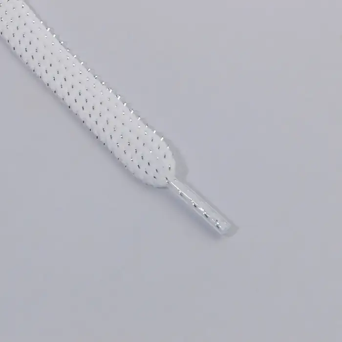 Шнурки для обуви, пара, плоские, 8 мм, 110 см, белые