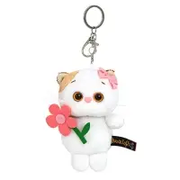 Мягкая игрушка-брелок "Кошечка Ли-Ли с цветочком", 11 см LKta-005