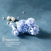 Набор плунжеров кондитерских Доляна &laquo;Цветы. Гербера&raquo;, 4 шт, d=2/2,7/3,8/4,1 см