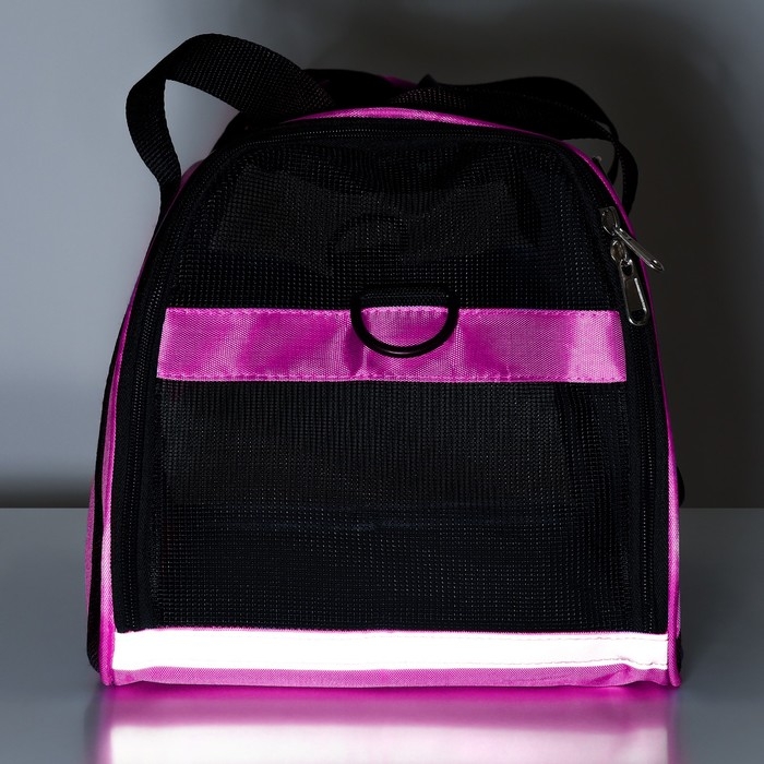 Сумка-переноска сетчатая,52 х 25 х 33 см,  фиолетовая