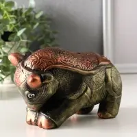 Копилка "Бык" 12х18,5х9,5 см, золото