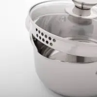 Кастрюля Magistro Klimena, 2,5 л, нержавеющая сталь, AISI - 201, крышка-дуршлаг, носик для слива, капсульное дно, индукция