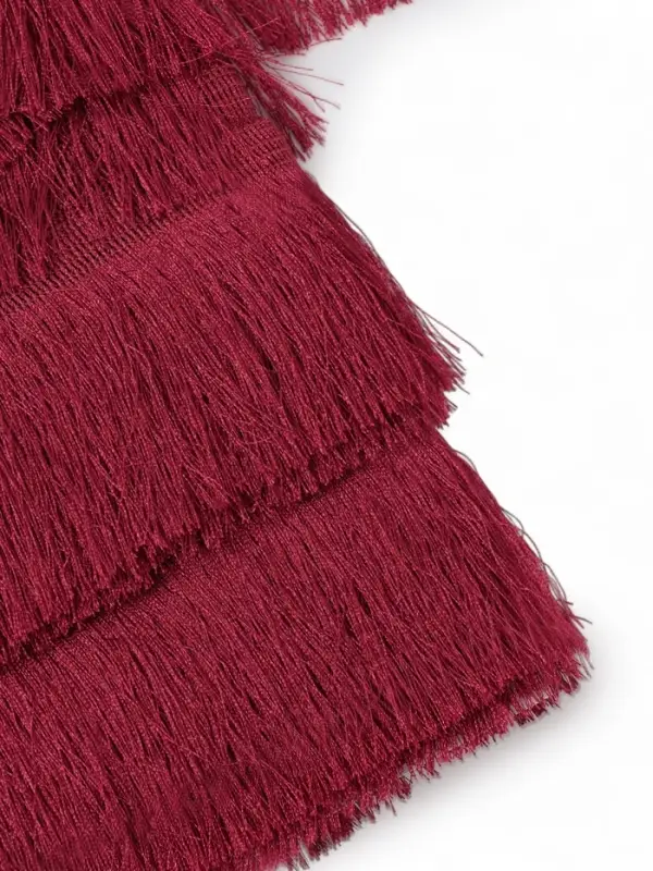 Бахрома одинарная, 6,5 см, 20 м&plusmn;0.5, цвет бордовый