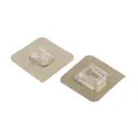 Комплект настенных держателей ТУНДРА с клейкой поверхностью, 60&times;60&times;10 мм, цвет никель