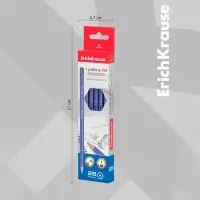 Карандаш чернографитный ErichKrause &laquo;Grafica 100&raquo;, 2B, грифель d=2.2 мм, дерево, шестигранный, в коробке, синий корпус