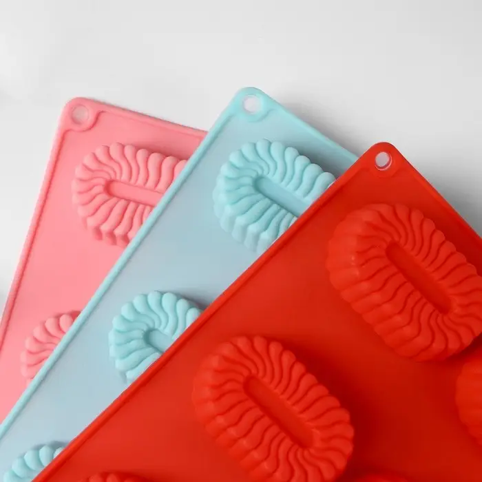 Форма для выпечки Доляна &laquo;Адель&raquo;, силикон, 28&times;16&times;2 см, 8 ячеек, красная