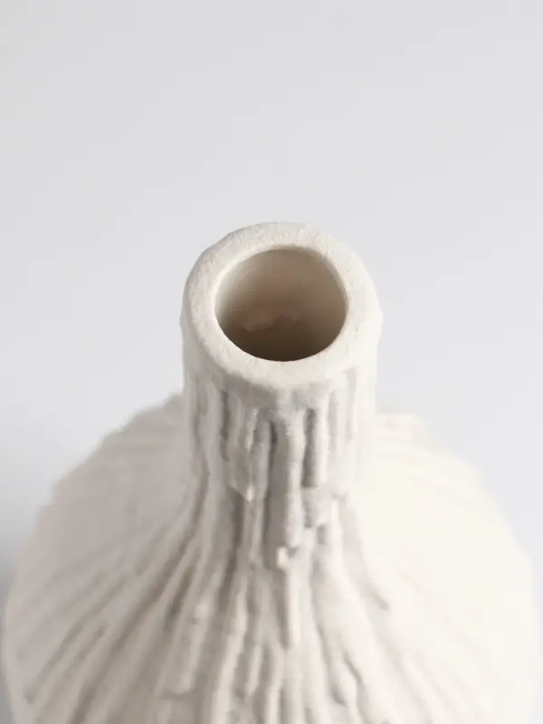 Ваза &laquo;Кристилис&raquo;, 22&times;10.5 см, керамика, белая