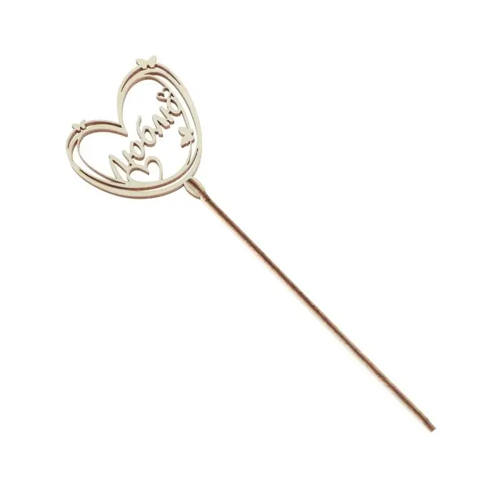 Топпер для торта деревянный &laquo;Люблю&raquo;