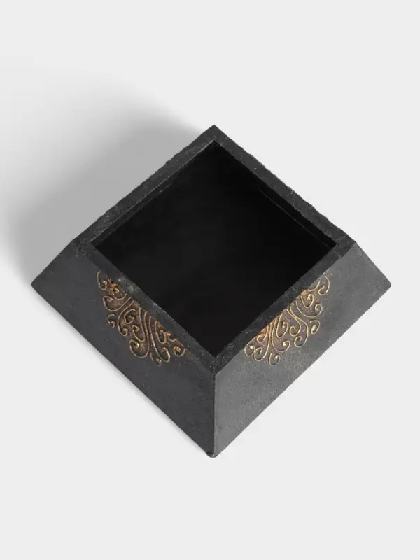 Шкатулка &laquo;Пирамидка&raquo;, 15&times;15&times;20 см, МДФ, чёрная