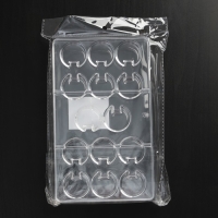 Форма для конфет и шоколада &laquo;Пакман&raquo;, 14 ячеек, 20&times;12&times;2,5 см, ячейка d=3 см, цвет прозрачный