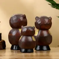 Набор сувенирный "Совята" дерево H 14, 12, 10 см, цв. коричневый