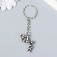 Брелок металл "Девушка-ангел - одиночество" 3х0,5х3 см