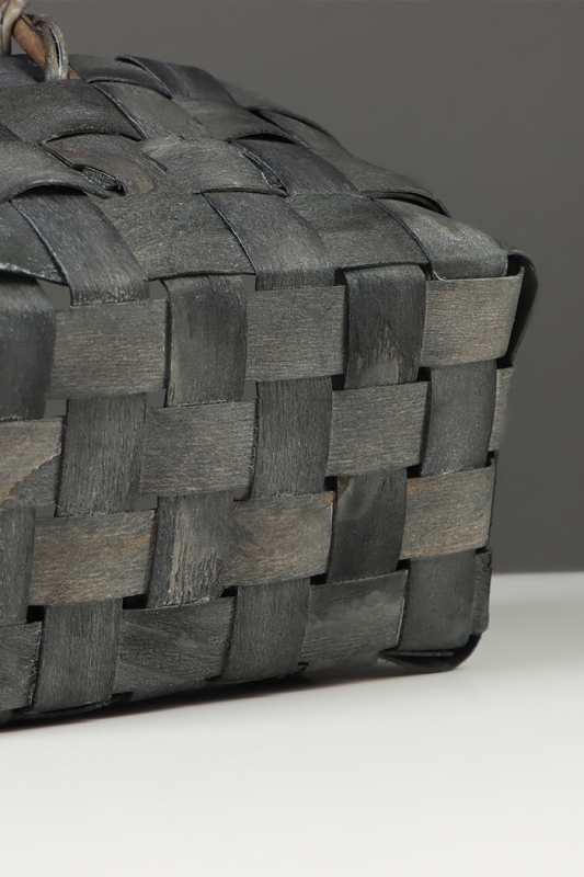 Корзина плетёная, 22&times;15&times;12 см, ручка h=12 см, ива, серая