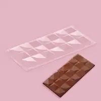 Форма для шоколада &laquo;Квадраты&raquo;, пластик, 20.5&times;10&times;1 см, прозрачная