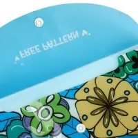 Папка-конверт на кнопке, А4, 180 мкм, "Цветы", МИКС