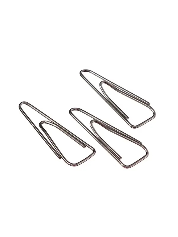 Скрепки 25мм никелированные в картонной коробке 100 штук, загнутые