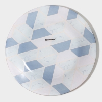 Тарелка стеклянная Доляна &laquo;Розовый мрамор&raquo;, d=20 см