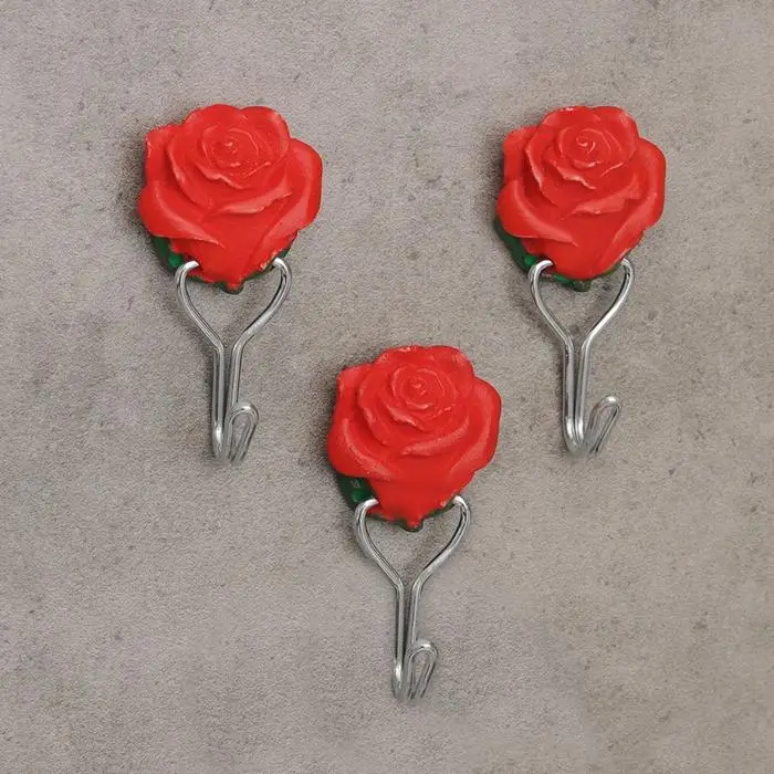 Крючок на липучке &laquo;Цветочек&raquo;, 3 шт, цвет МИКС