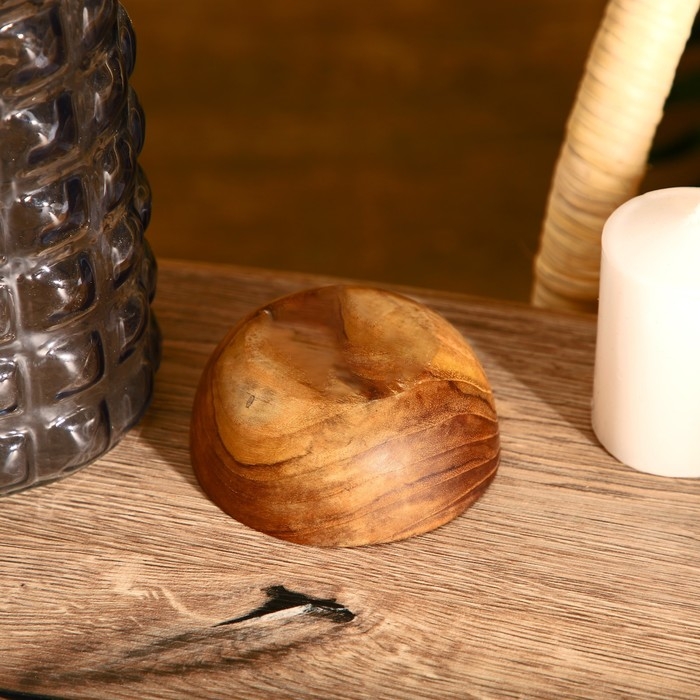 Миска 10х10х4 см, тиковое дерево