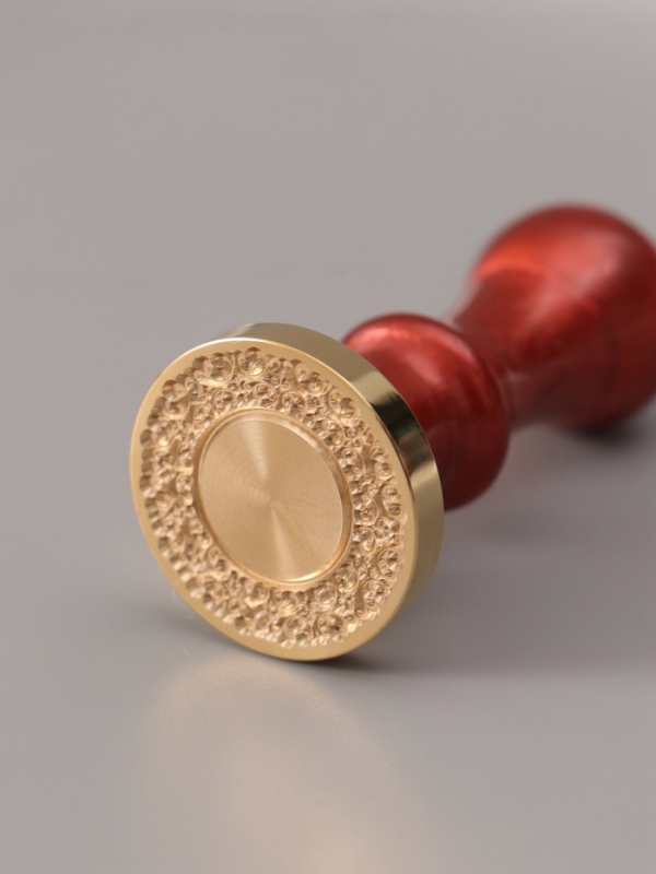 Печать для сургуча с пластиковой ручкой "Широкая рамка. Ажур" 6,3х3х3 см