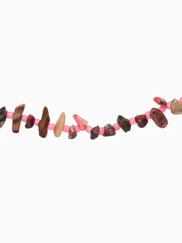 Ожерелье 20 см, цв. розовый