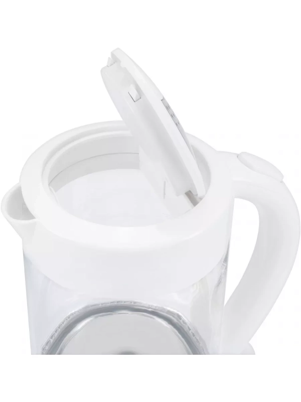 Чайник HYK-G9990 1,5л 2000Вт белый (стекло)