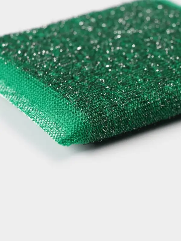 Губка для посуды Доляна, со стальной стружкой, 12&times;9&times;1.5 см, МИКС