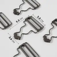 Застёжка для комбинезона, 32 мм, 10 шт., цвет чёрный никель