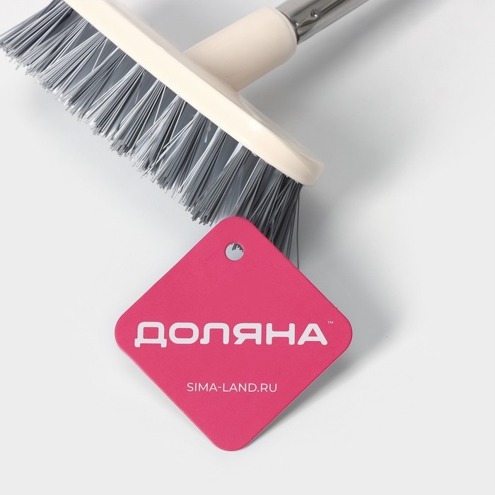Щётка на ручке Доляна, 46&times;13&times;5 см, цвет белый