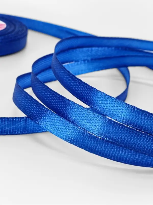 Лента атласная, 6 мм, 23&plusmn;1 м, синяя №40