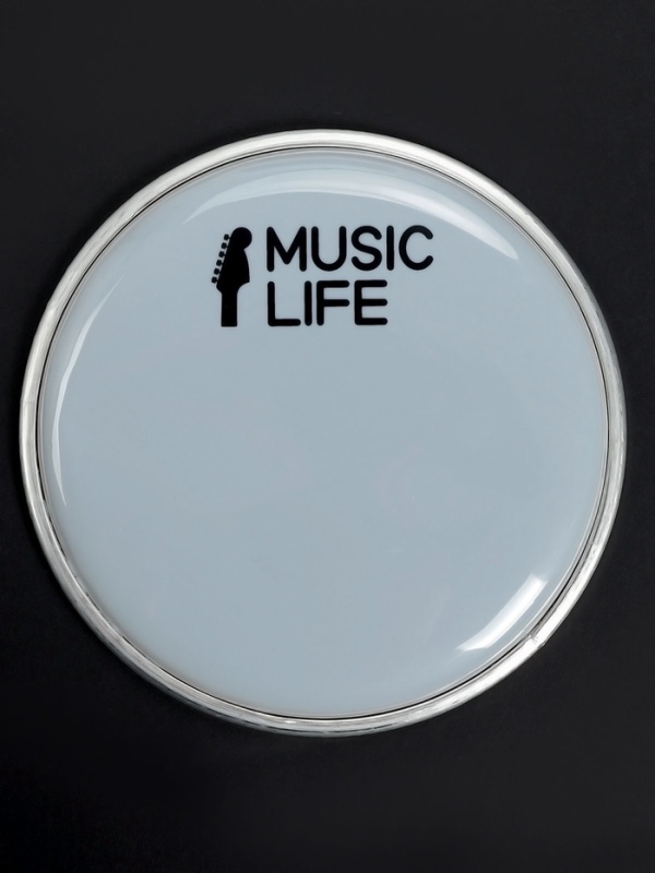 Пластик для барабана Music Life 6 дюймов, белый