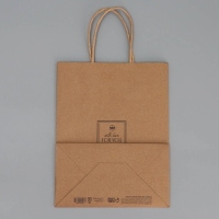 Пакет подарочный крафтовый, упаковка, &laquo;С любовью&raquo;, MS 18 х 23 х 10 см