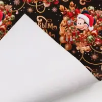 Упаковочная бумага новогодняя, 70 х 100 см, Микки Маус