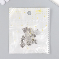 Металлический элемент, декоративная подвеска &laquo;Весёлое облако&raquo;, серебро набор 10 шт 1,4х1,3 см   1088